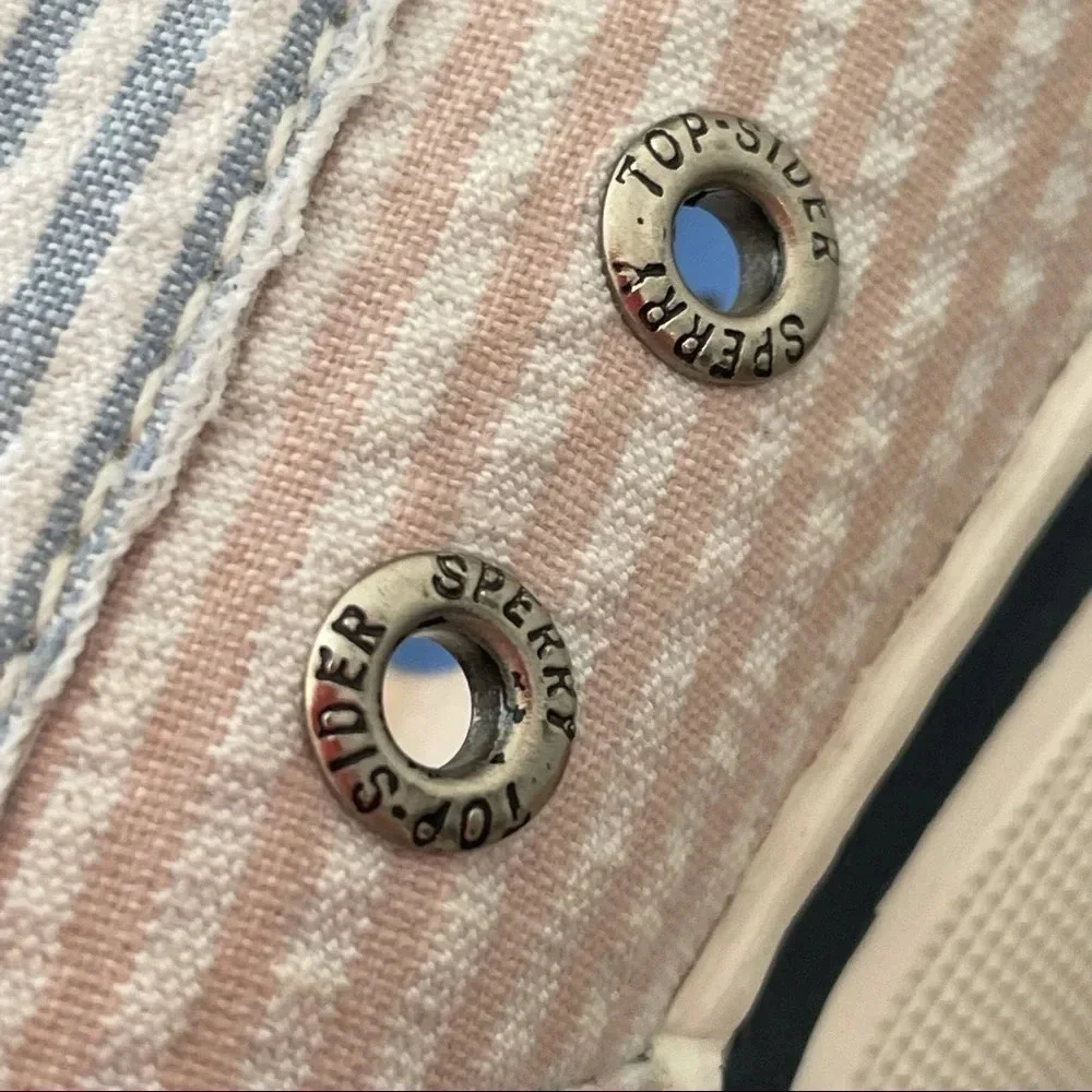Sperry Top-Sider Pastel Striped Textile Casual Loafers Shoes